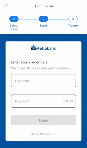 Step 3: Please log in to the bank account of your choice. Then make the money transfer.