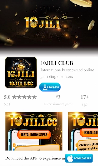 Step 2: The 10JILI application download interface appears, players should select “Download” next to this application.